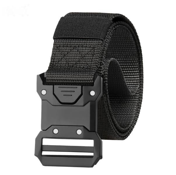 Cinturón táctico para hombres cinturón de ropa de trabajo tejido de nylon para exteriores con hebilla de aleación