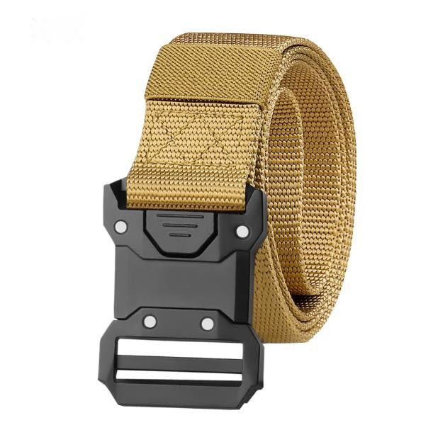 Cinturón táctico para hombres cinturón de ropa de trabajo tejido de nylon para exteriores con hebilla de aleación