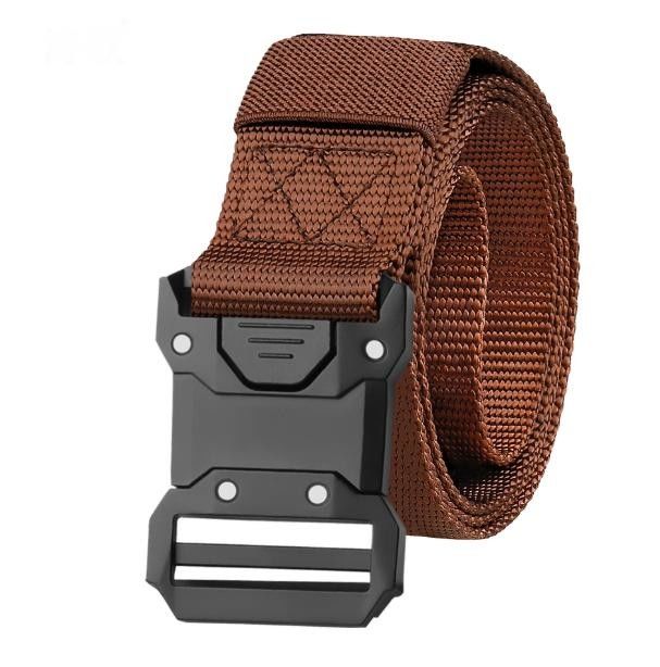 Cinturón táctico para hombres cinturón de ropa de trabajo tejido de nylon para exteriores con hebilla de aleación