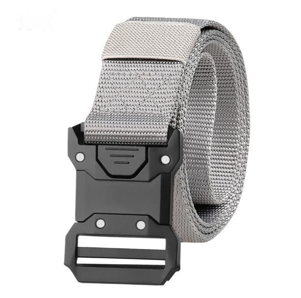 Cinturón táctico para hombres cinturón de ropa de trabajo tejido de nylon para exteriores con hebilla de aleación