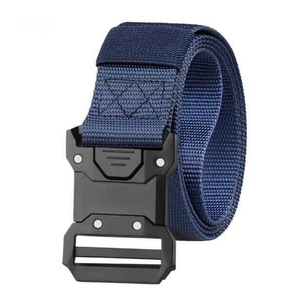 Cinturón táctico para hombres cinturón de ropa de trabajo tejido de nylon para exteriores con hebilla de aleación