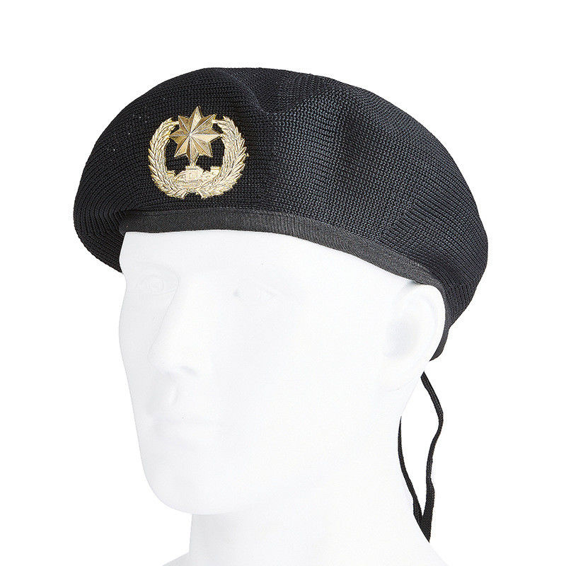 OEM Classic Beret Con Tessuto a Maglia Respirabile Embroidered Patch Logo Cappuccio Di Sicurezza Per Guardia D'Onore