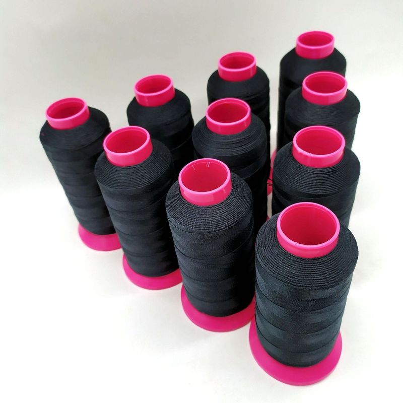 Filamento de Kevlar DuPont Filamento de Ply Twisted 400D/3 Preto Resistente ao fogo Retardante de Chama Filamento de costura Resistente à abrasão a altas temperaturas