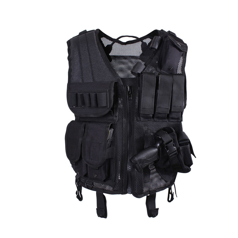Engranaje táctico al aire libre 100% del drenaje de la cremallera del poliéster táctico rápido ajustable del chaleco 1.5KG